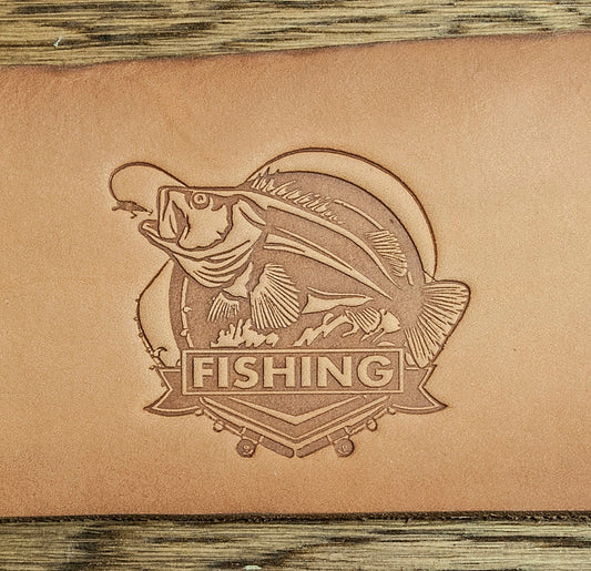 Delrin Leather Stamp: Fishing