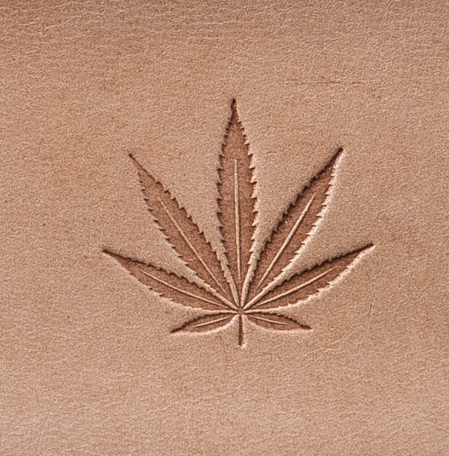 Leather Stamp : Cannabis - Delrin Material