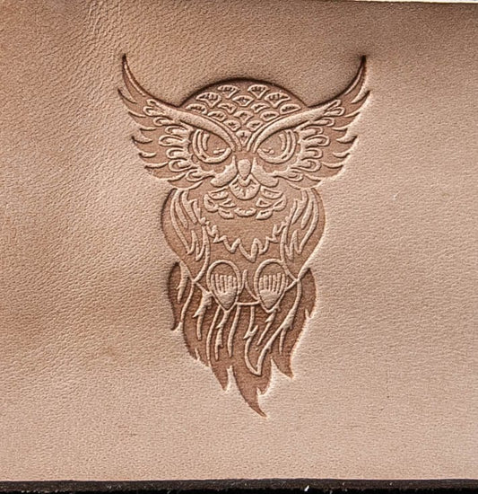 Leather Stamp: Owl 3 - Delrin Material