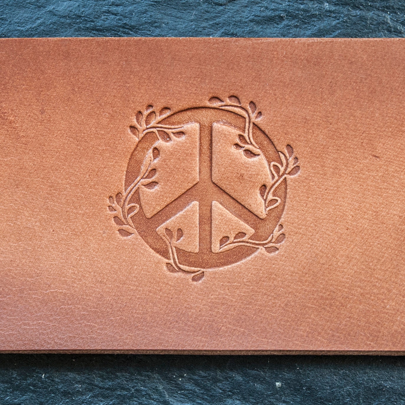 Leather Stamp: PEACE - Delrin Material