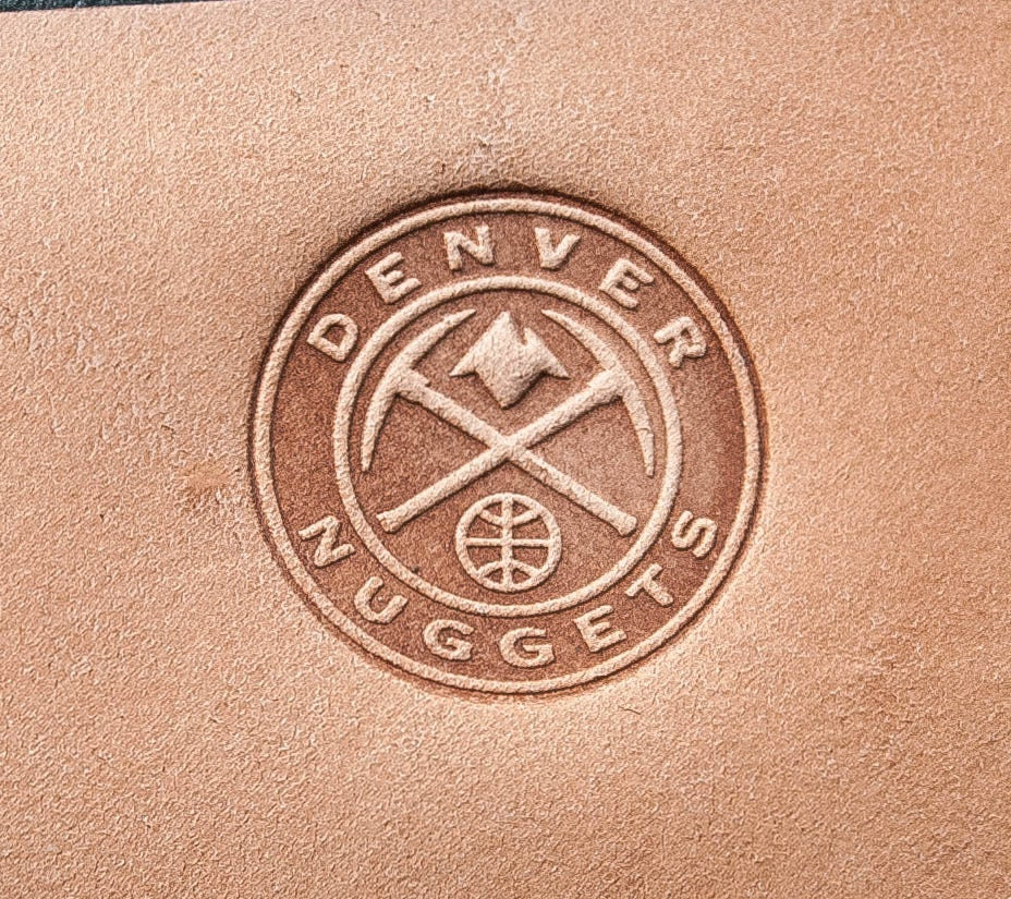 Leather Stamp , custom leather stamp: Denver Nuggets - Delrin Material