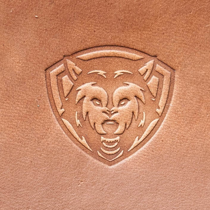 Delrin Leather Stamp: Wolf