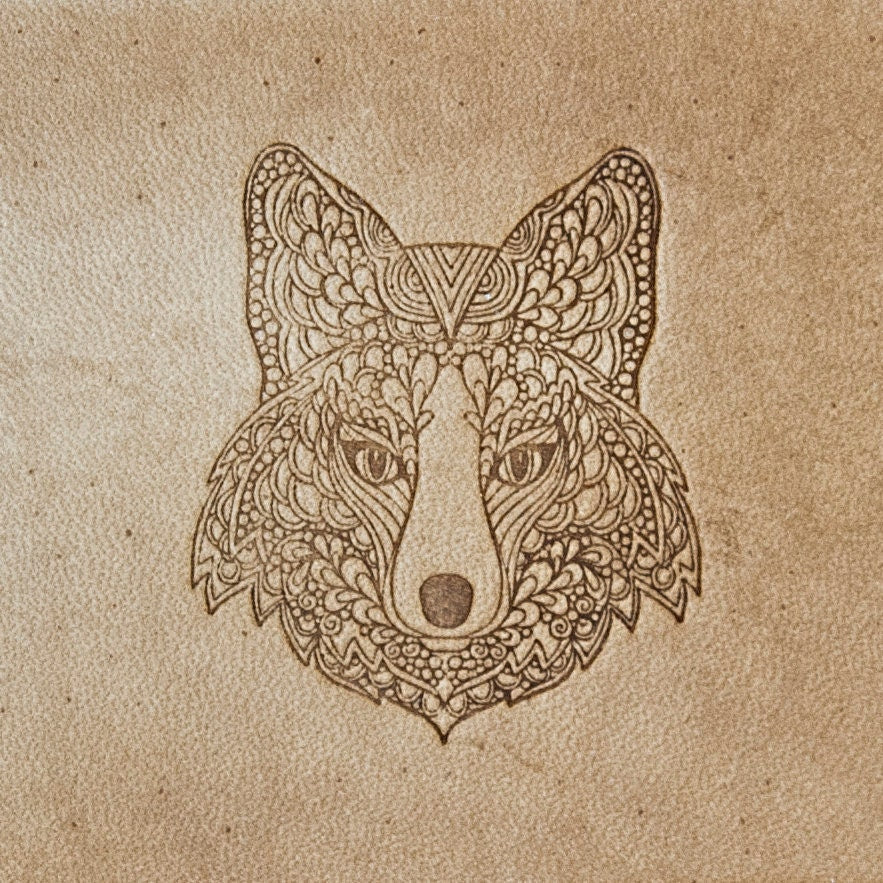Leather Stamp: Wolf #3 - Delrin Material