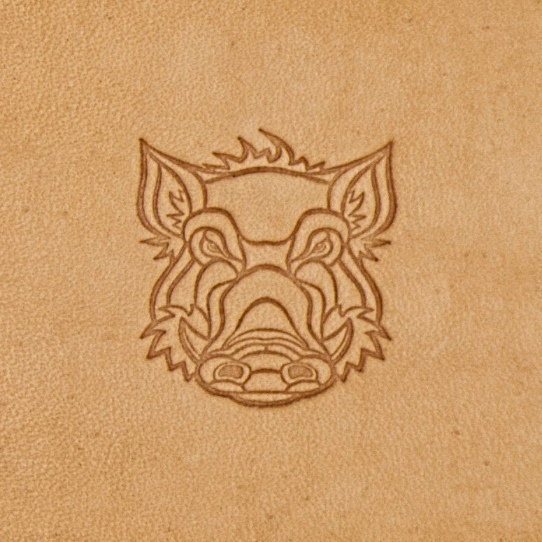 Leather Stamp : Boar 2 - Delrin Material