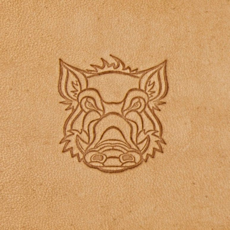 Delrin Leather Stamp: Boar #2