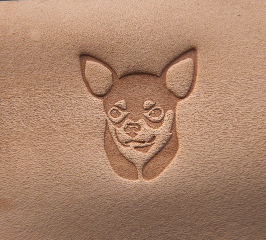 Leather Stamp: Chihuahua 1 dog - Delrin Material