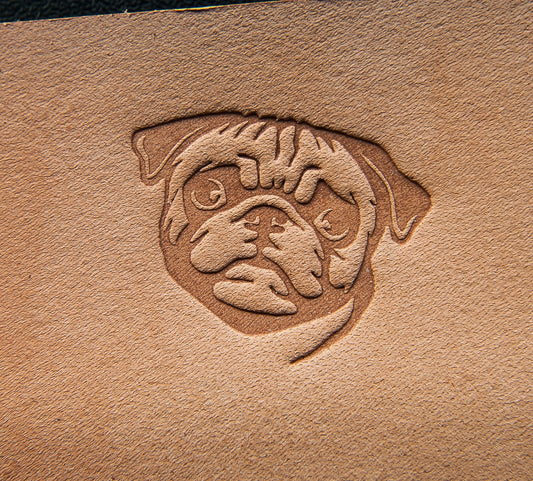 Leather Stamp: Mops 2 dog - Delrin Material