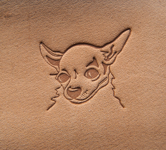 Leather Stamp (Delrin), leather tool, craft tools, Chihuahua stamp #2  , dog stamp