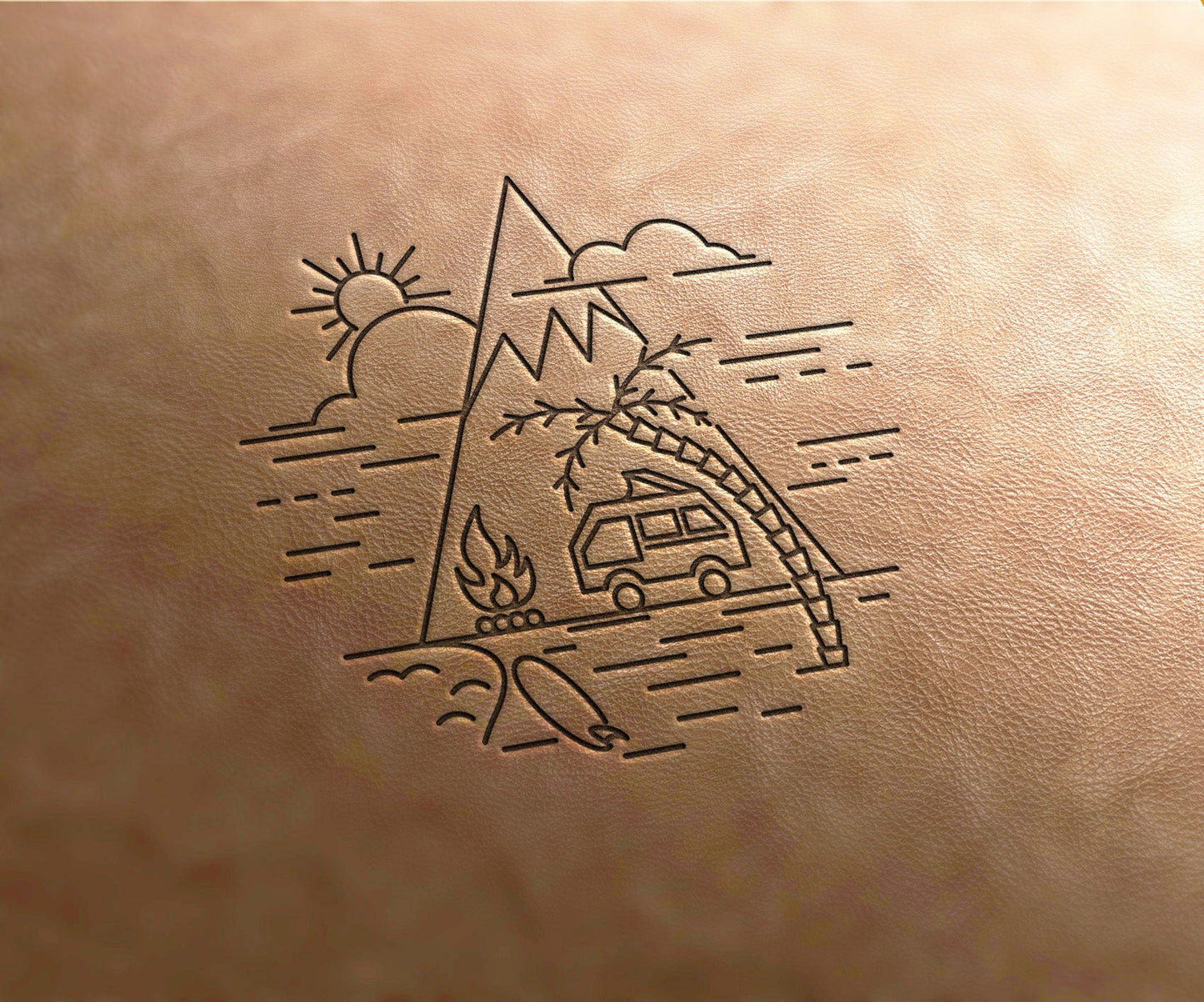 Leather Stamp landscape 1 - Delrin Material