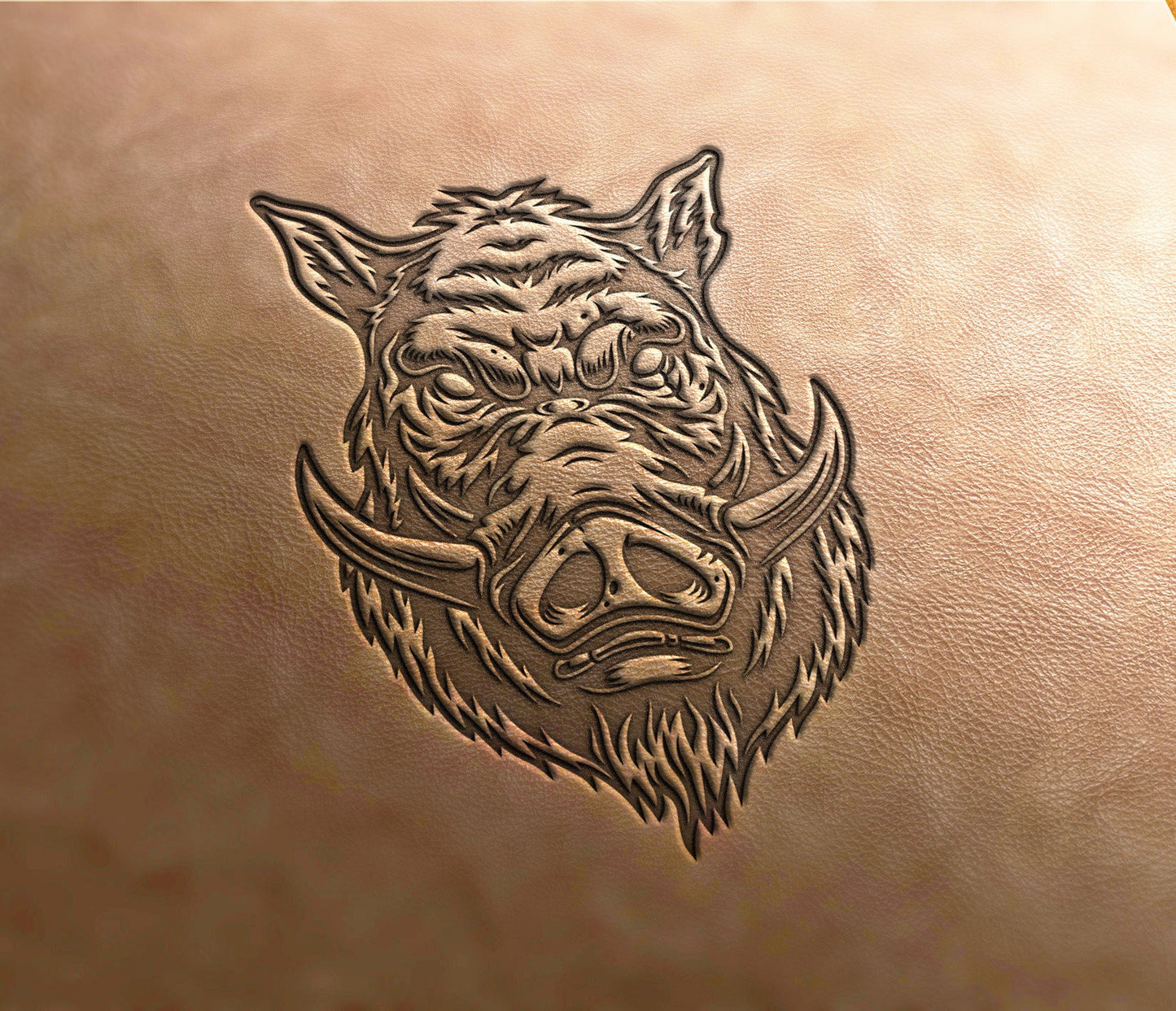 Delrin Leather Stamp : Boar 5