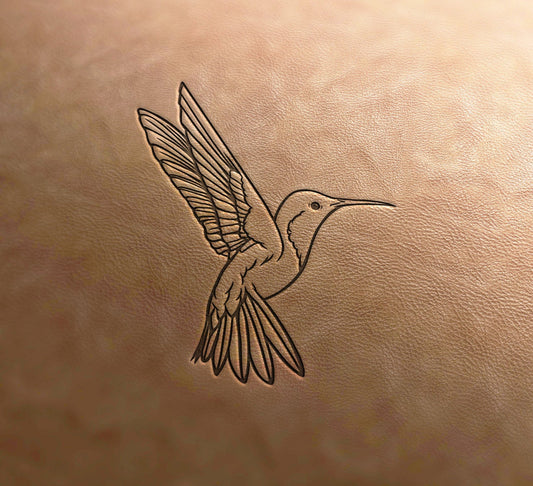 Leather Stamp Hummingbird #5 - Delrin material