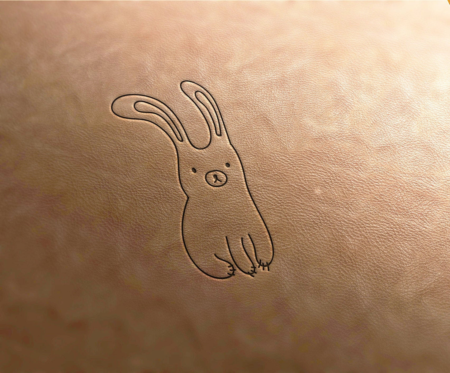 Leather Stamp : bunny - Delrin Material