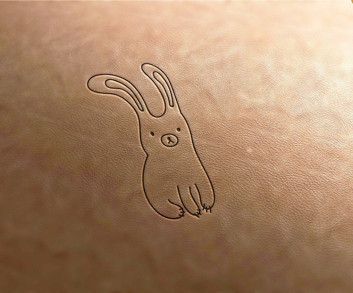 Leather Stamp bunny - Delrin Material