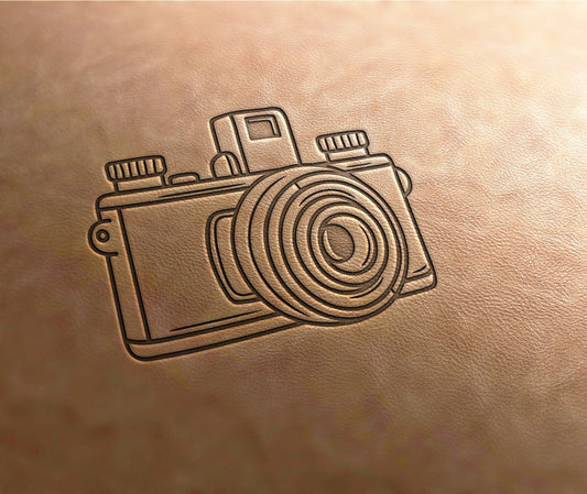 Delrin Leather Stamp: Camera, leather stamps, leather tools, leather tool, craft tool, embossing tool, custom stamp