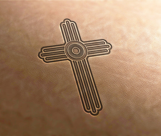 Leather Stamp : Cross 4 - Delrin Material
