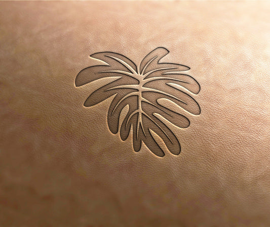 Leather Stamp : Monstera leaf 3 - Delrin Material