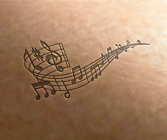 Leather Stamp Music notes - Delrin Material