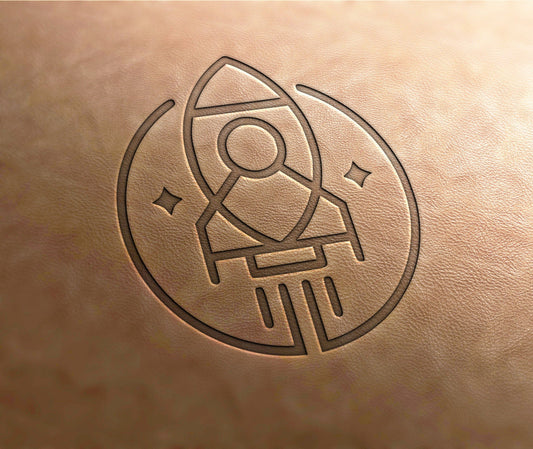 Leather Stamp : Space ship - Delrin Material