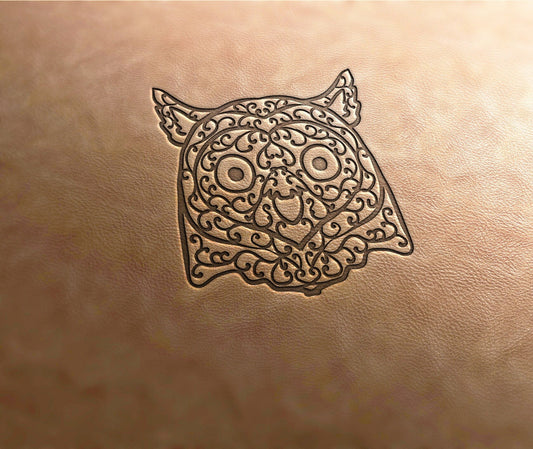 Leather Stamp : owl  - Delrin Material