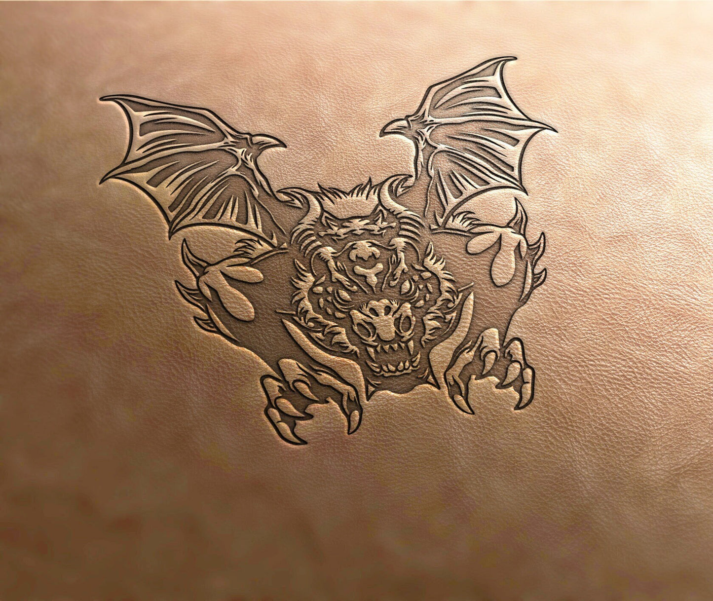 Leather Stamp : dragon - Delrin Material