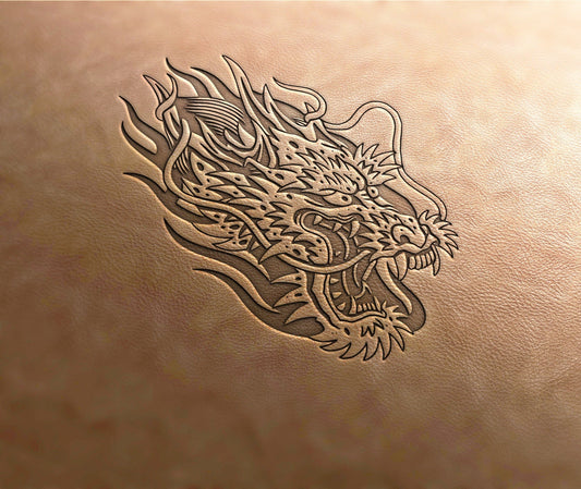 Leather Stamp : dragon stamp - Delrin Material