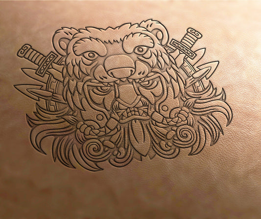 Leather Stamp (Delrin), Celtic bear, leather tool, leather tools, craft tools, custom leather stamp