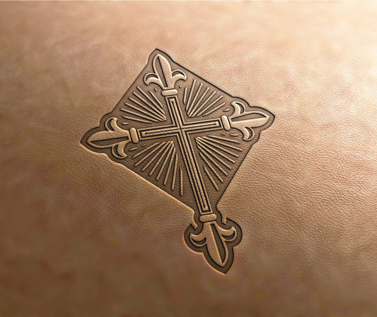 Leather Stamp : Cross 2 - Delrin Material