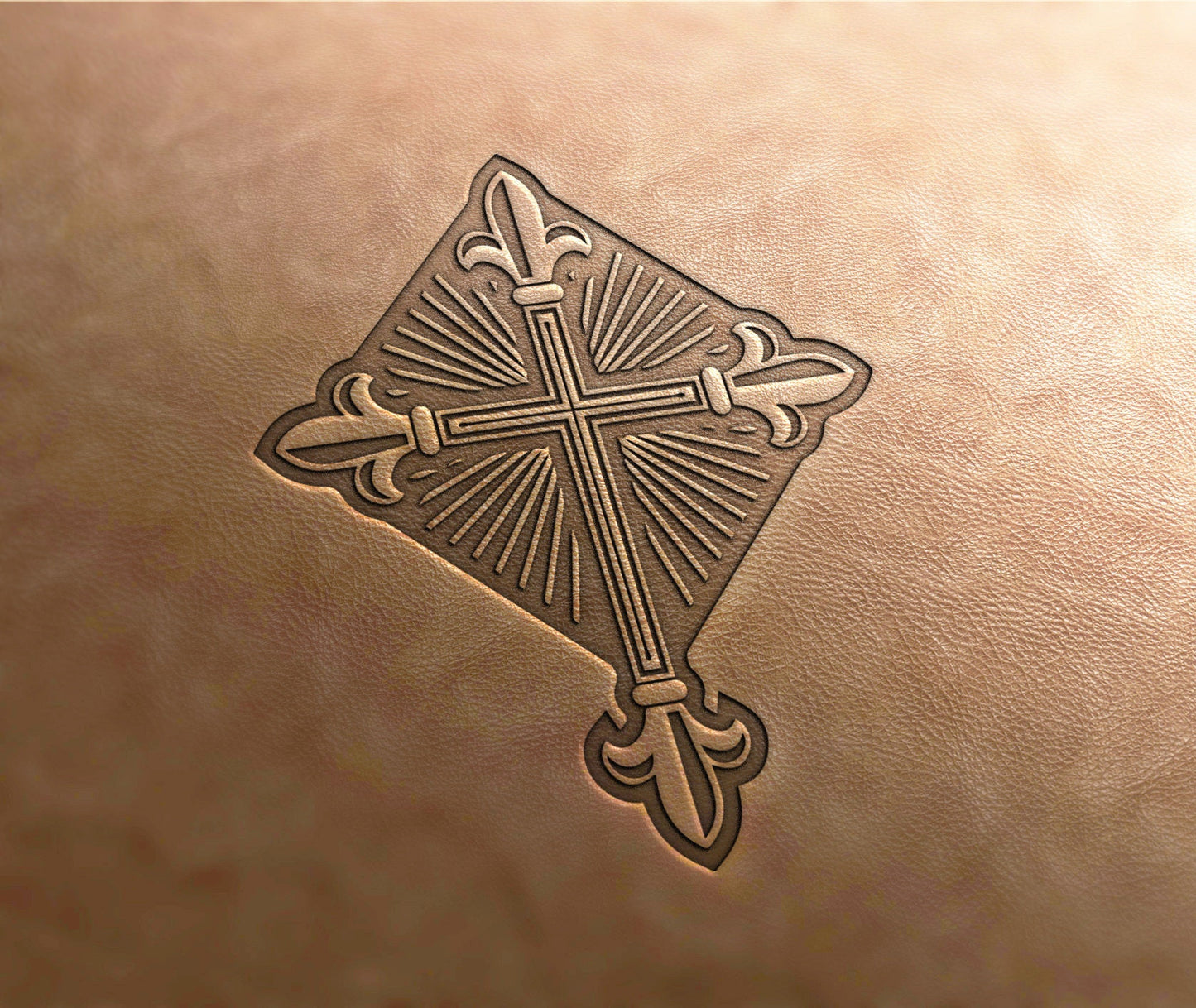 Leather Stamp (Delrin material): Cross 2, leather stamps, custom leather stamp, leather tools, craft tools, embossing tools