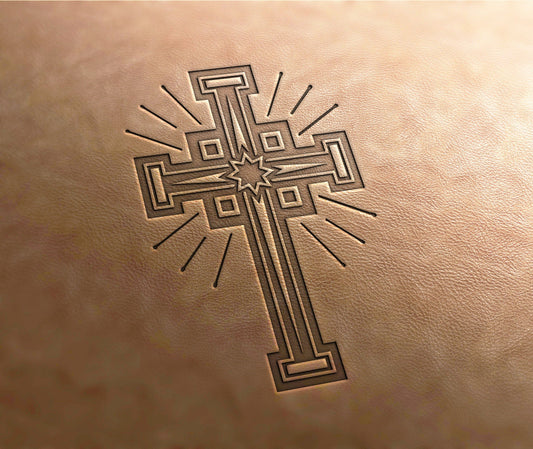 Leather Stamp : Cross 3 - Delrin Material