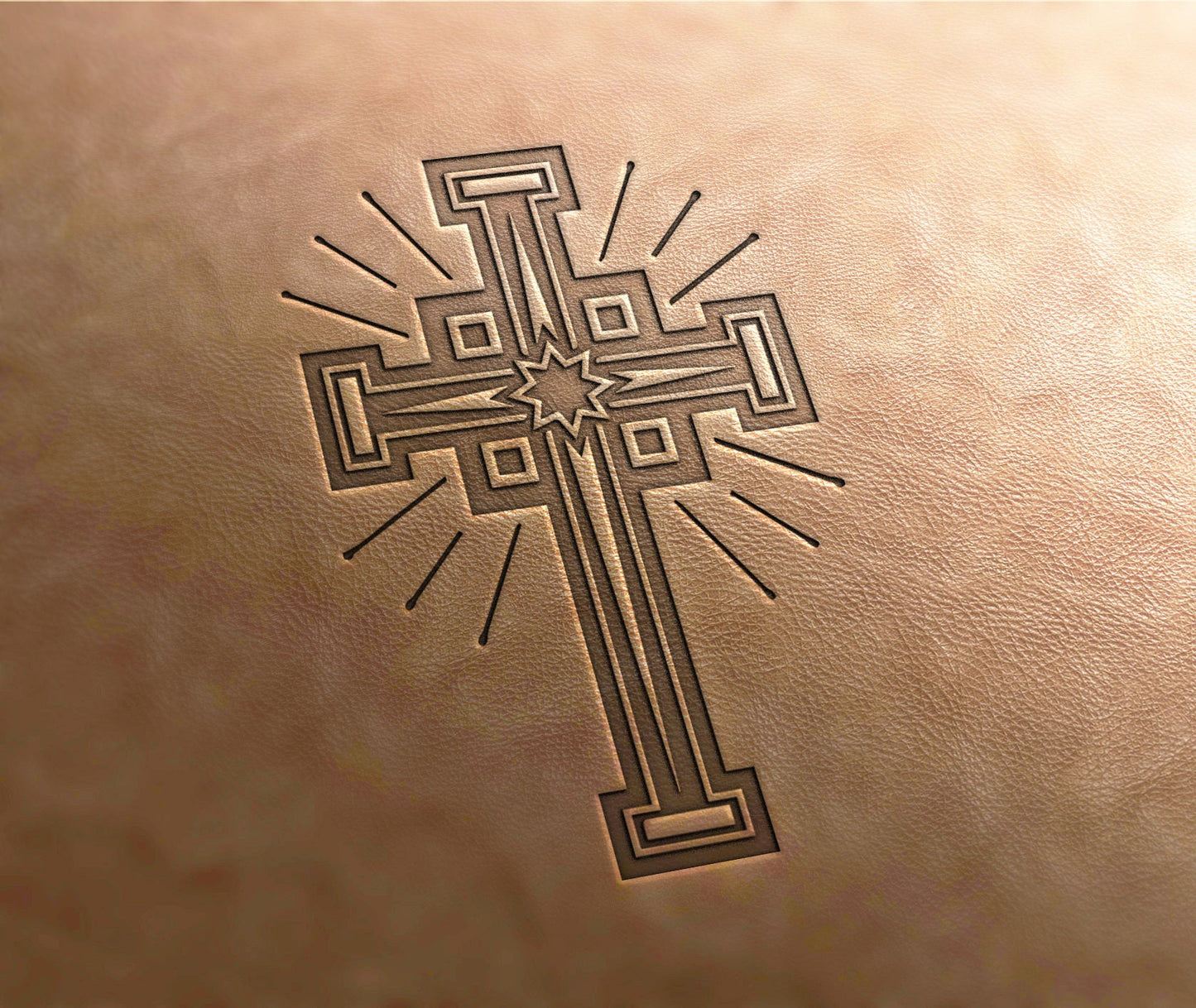 Leather Stamp (Delrin material): Cross 3, leather stamps, custom leather stamp, leather tools, craft tools, embossing tools