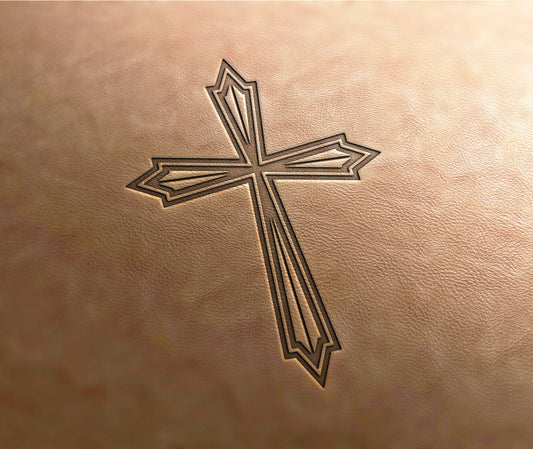 Leather Stamp : Cross 5 - Delrin Material