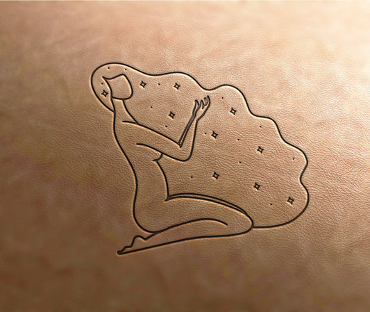 Leather Stamp : mystical woman - Delrin Material