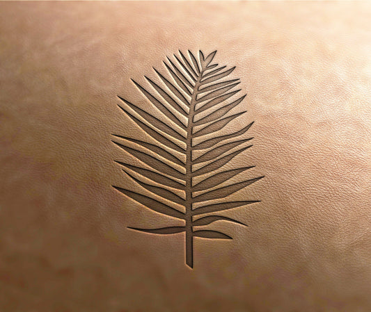 Leather Stamp: Palm leaf - Delrin Material