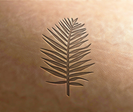 Leather Stamp Palm leaf - Delrin Material