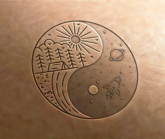 Leather Stamp : Yin yang 1 - Delrin Material