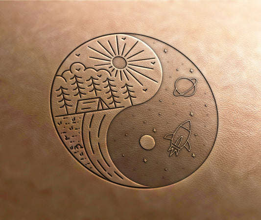 Leather Stamp (Delrin material)  Yin yang #1, leather stamps, custom leather stamp, leather tools, craft tools, embossing tools