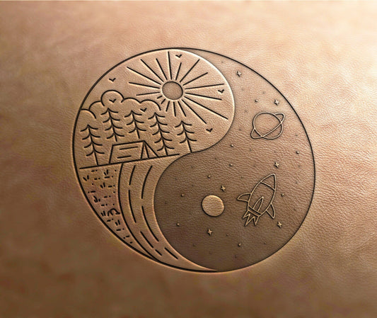 Leather Stamp Yin yang 1 - Delrin Material
