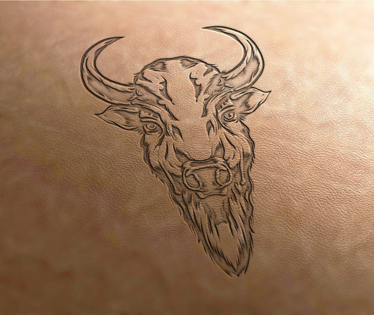 Leather Stamp (Delrin), bison stamp, leather tool, leather tools, craft tools, custom leather stamp