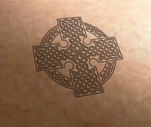 Leather Stamp (Delrin), Celtic stamp#6, Celtic knot stamp, Celtic cross stamp, leather tools, craft tools, custom leather stamp