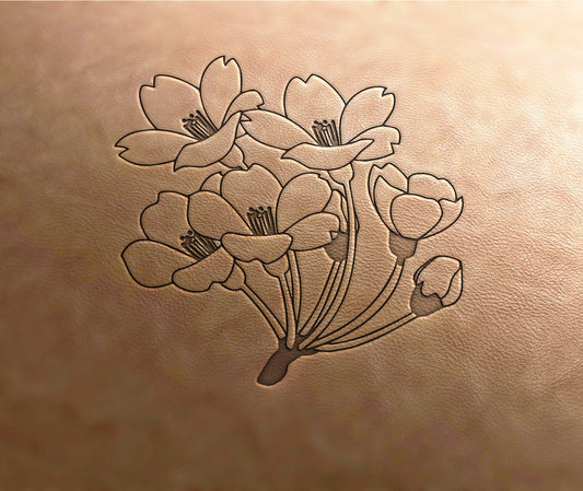 Leather Stamp : Flower stamp 2 - Delrin Material