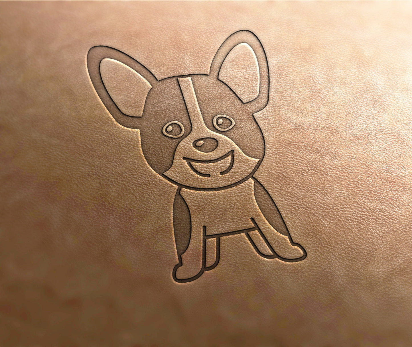 Leather Stamp : dog 4 - Delrin Material