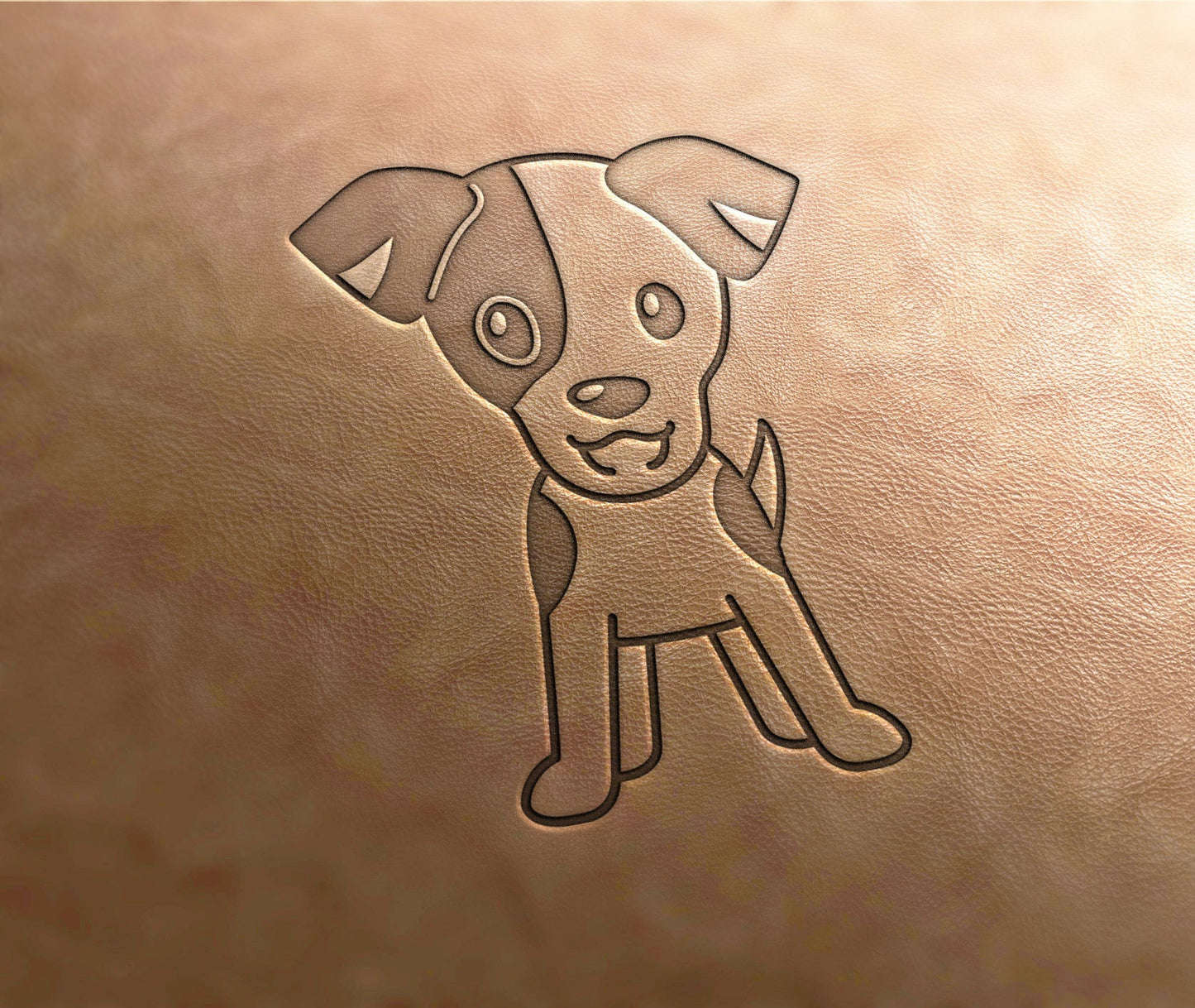 Leather Stamp : dog 7 - Delrin Material