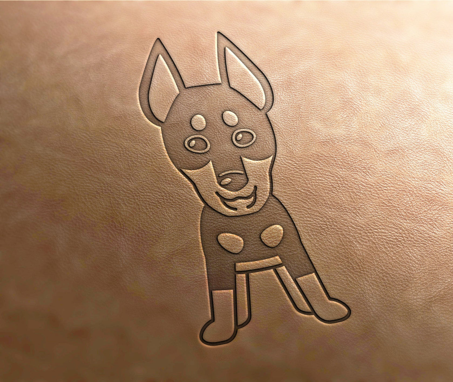 Leather Stamp : dog 16 - Delrin Material