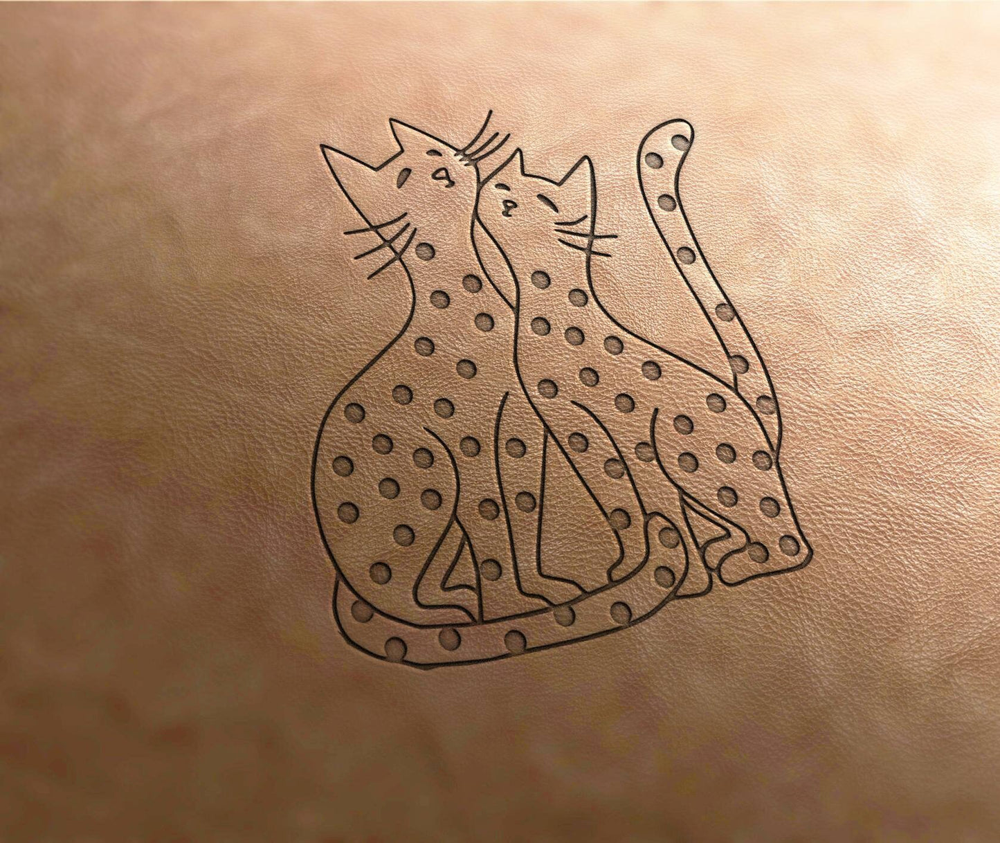 Leather Stamp (Delrin), cats stamp, leather tool, leather tools, craft tools, custom leather stamp