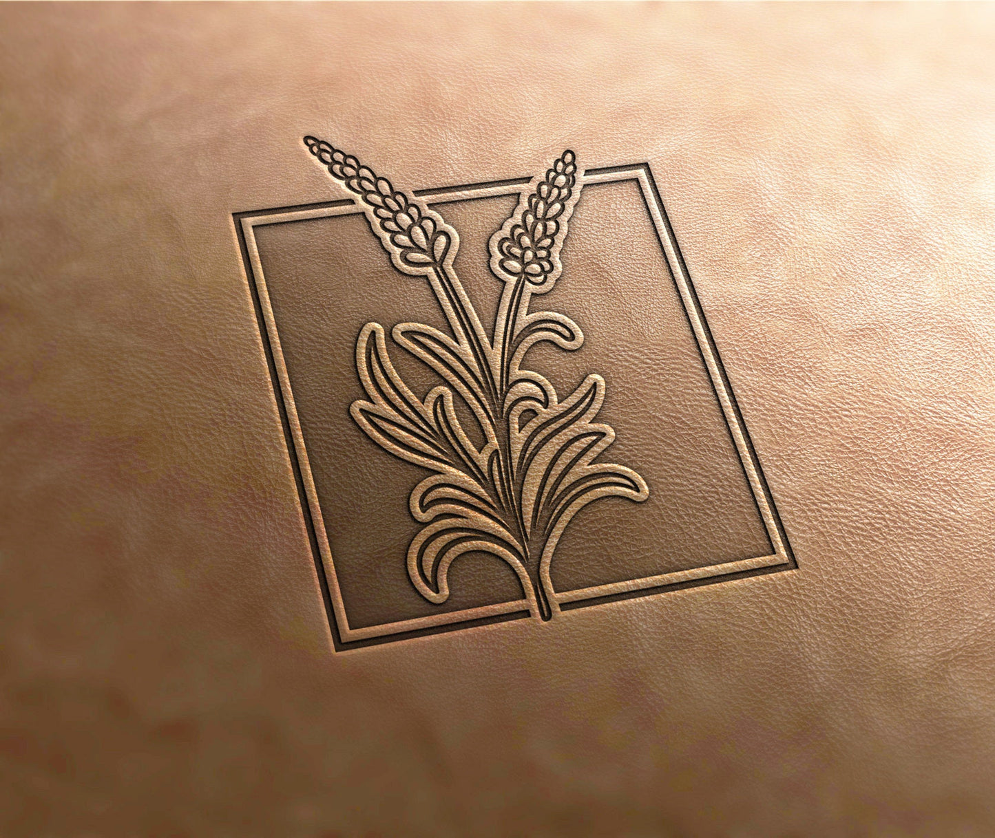 Leather Stamp (Delrin material) flower in frame stamp #6, flower stamp, leather stamps, custom leather stamp, leather tools, craft tools