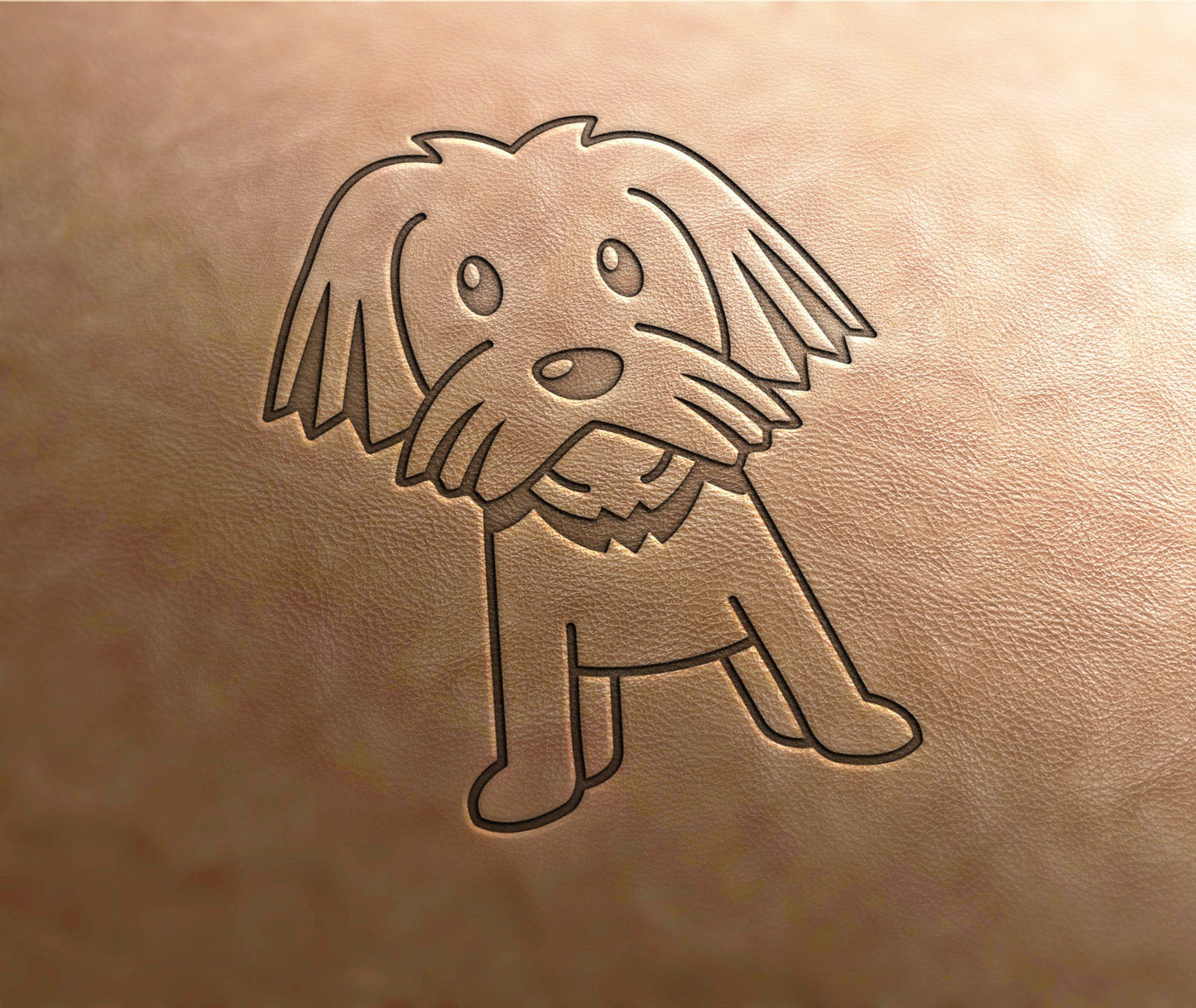 Leather Stamp : dog 5 - Delrin Material