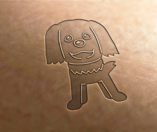 Leather Stamp : dog 8 - Delrin Material