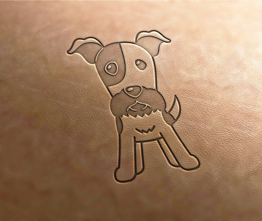 Leather Stamp : dog 9 - Delrin Material