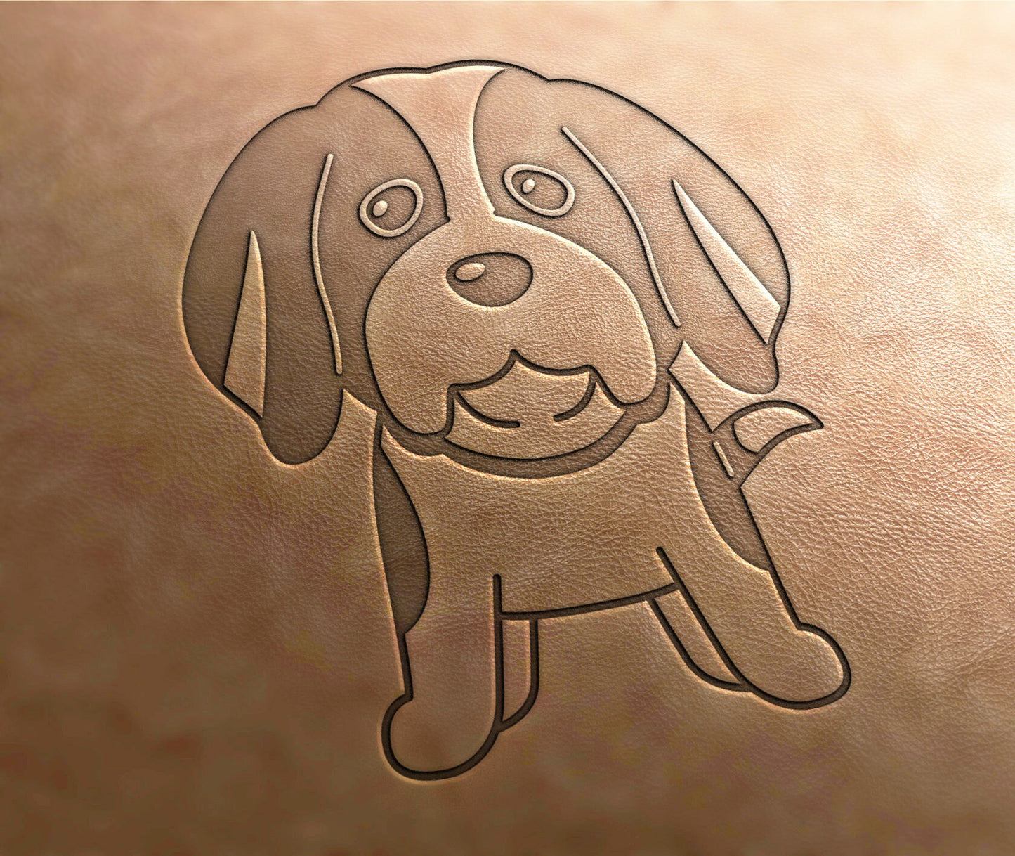 Leather Stamp : dog 20 - Delrin Material