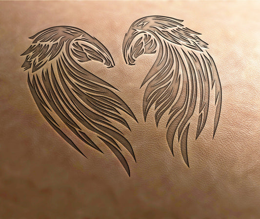 Leather Stamp (Delrin) wings stamp, angel wings stamp, leather stamps, custom leather stamp, leather tools, craft tools, embossing tools